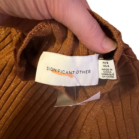 SIGNIFICANT OTHER NWT Goldie Tie-Front Sweater Size 4 - Picture 6 of 6